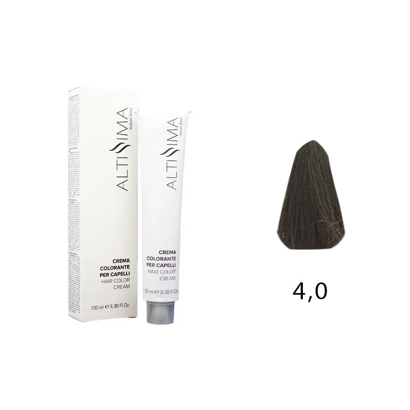 Colore Permanente Tintura Per Capelli 4.0 Castano Profondo Altissima 100ml