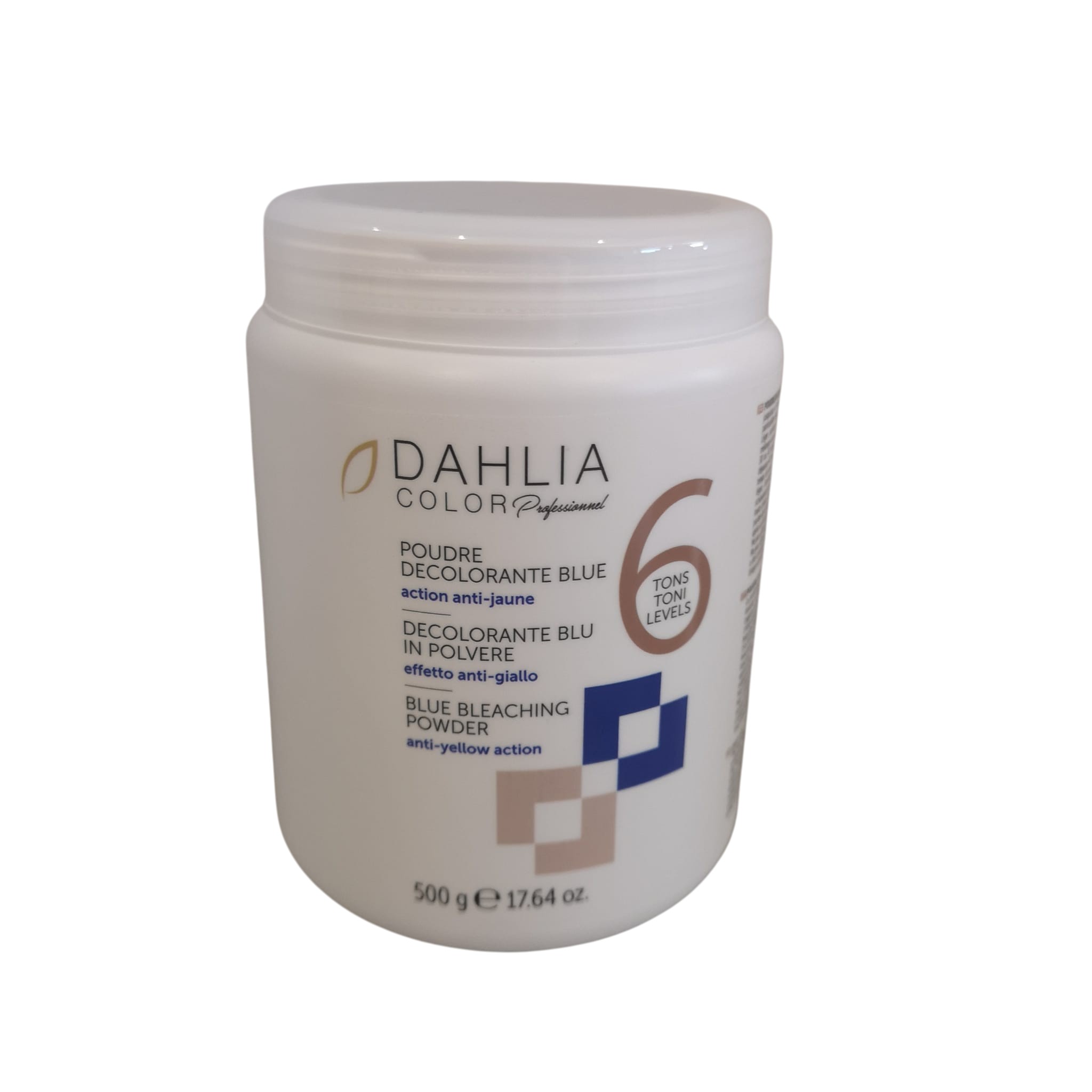 Decolorante Blu Antigiallo per Capelli Biondi 6 Toni Dahlia Oyster Cosmetics 500g