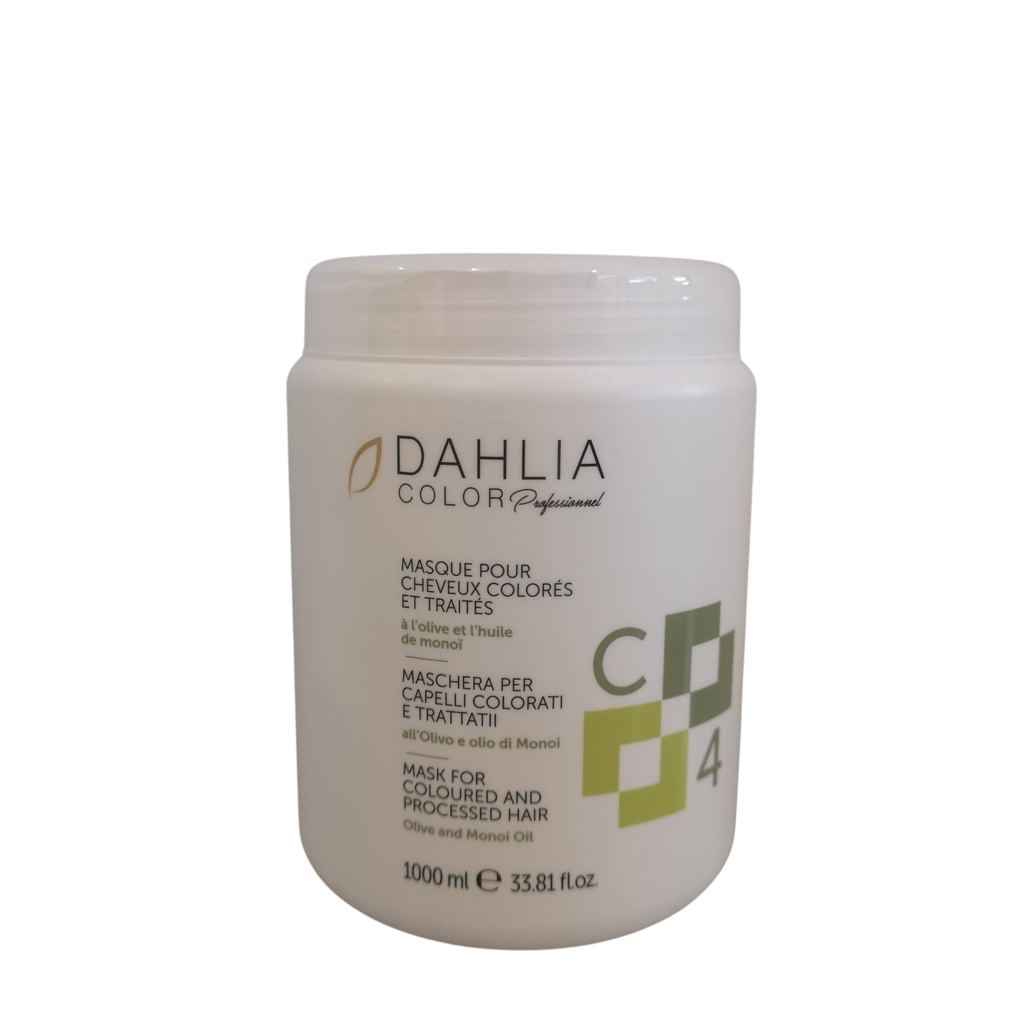 Maschera Illuminante per Capelli Colorati con Olivo e Monoi Dahlia Oyster Cosmetics 1kg