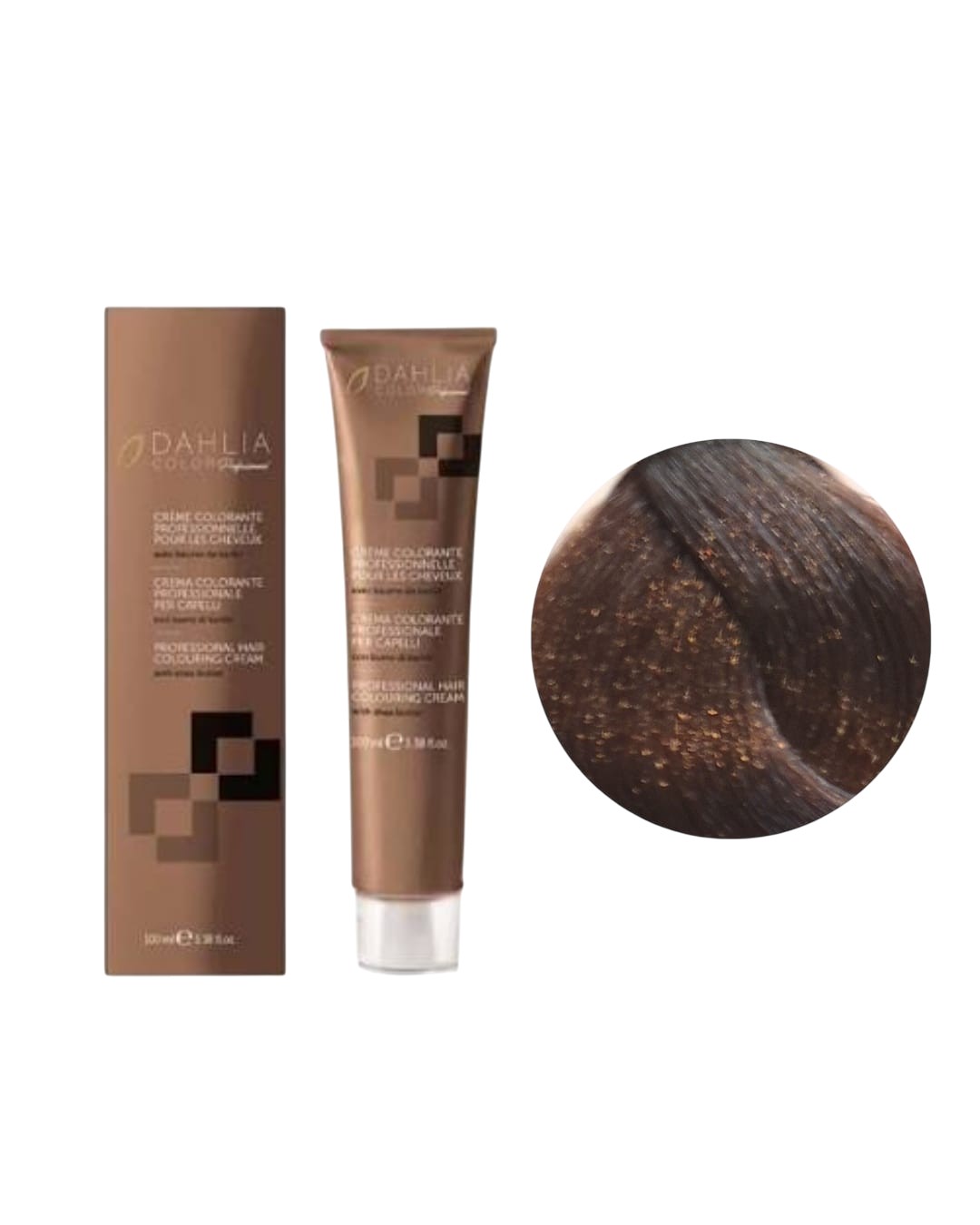 Tintura colore Con Ammoniaca N. 5/3 Castano Chiaro Dorato Dahlia Oyster Cosmetics 100ml