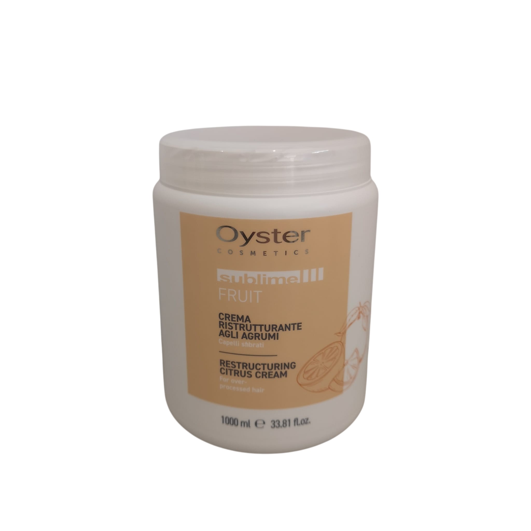 Maschera Ristrutturante per Capelli Sfibrati Agli Agrumi Sublime Fruit Oyster Cosmetics 1000ml