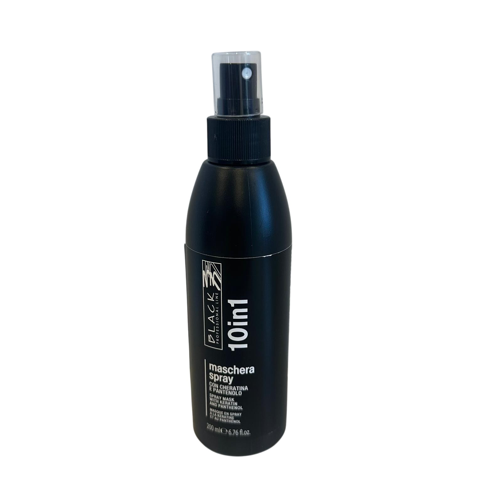 Maschera Spray 10 in 1 Con Cheratina e Pantenolo Black Parisienne 200ml