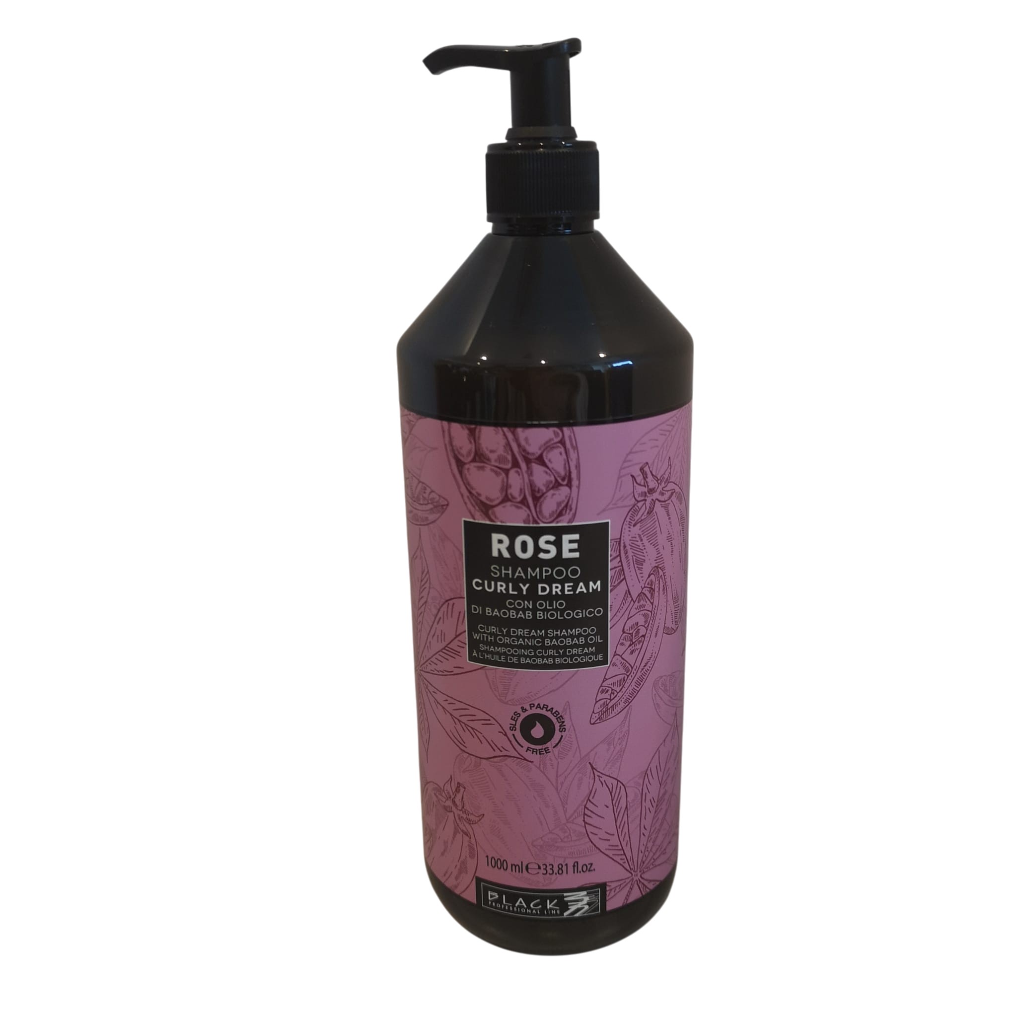 Shampoo Definizione Ricci Con olio di Baobab Rose Curly Dream Parisienne 1l