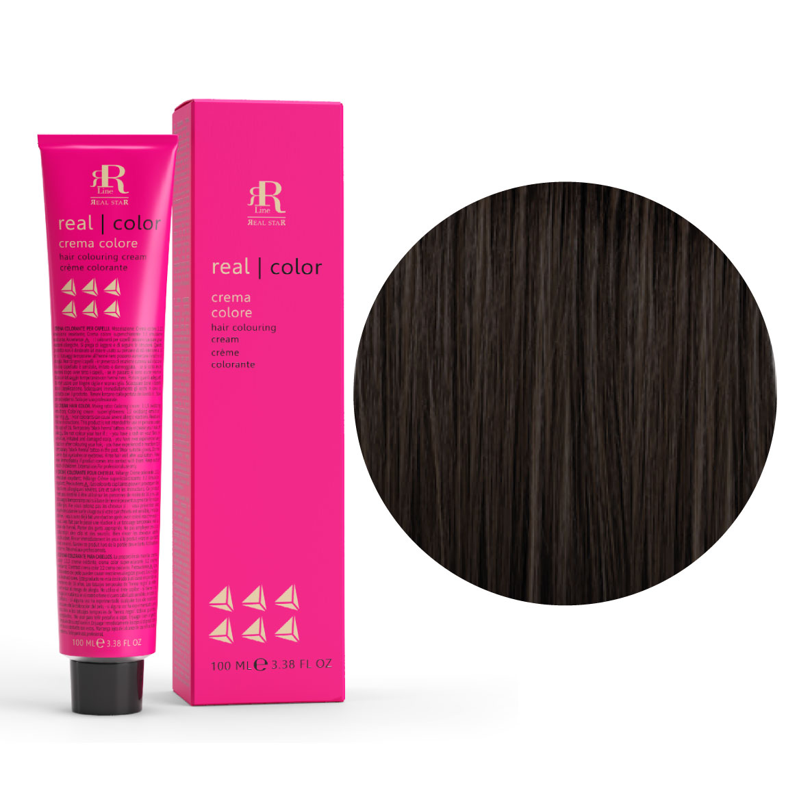 Tinta Colore Capelli In Crema  N. 3.0 Castano Scuro RR Line 100ml