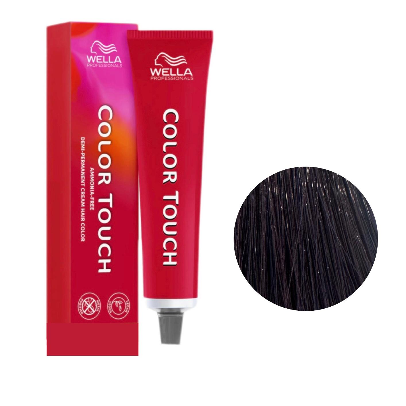 Colore Per Capelli Senza Ammoniaca Color Touch N. 3/68 Castano Scuro Viola Bluette Wella Professionals 60ml